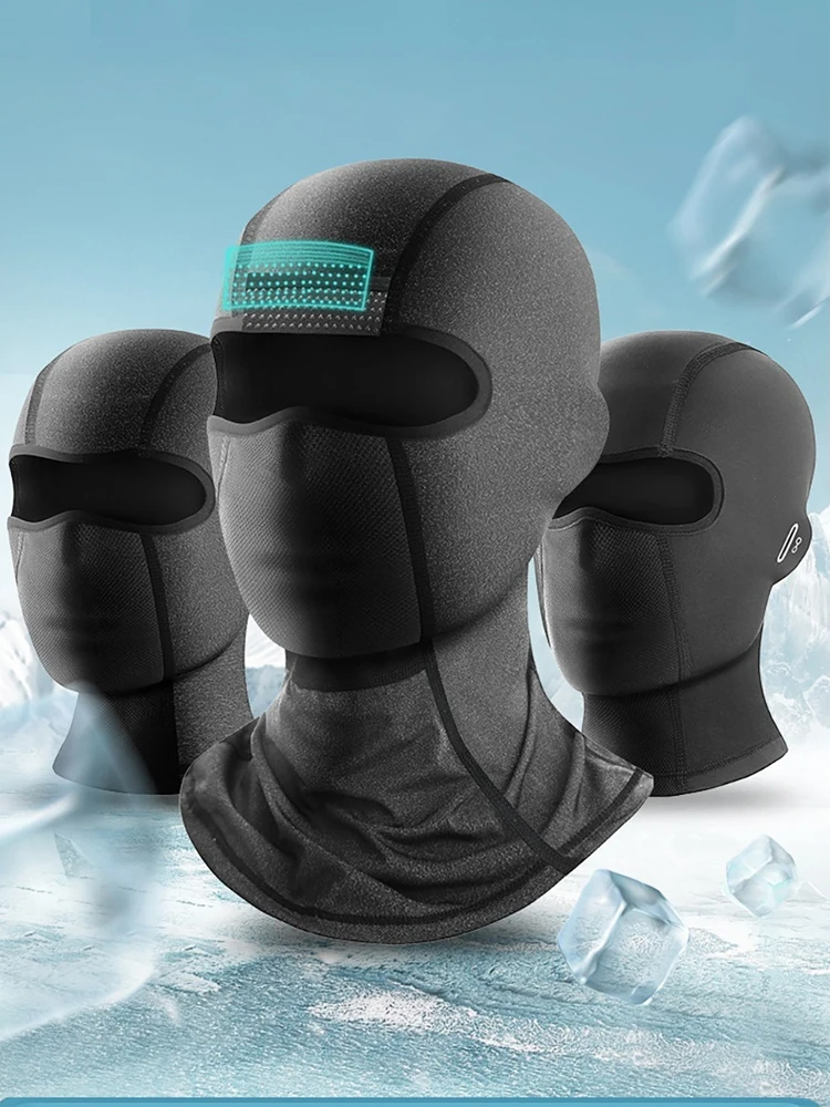 AliExpress NONE GTUBIKE Cycling Ice Silk Mask Balaclava UV Protection Face Mask Motorcycle Head cover Sport Ice Silk Quick-Drying Full Face Mask