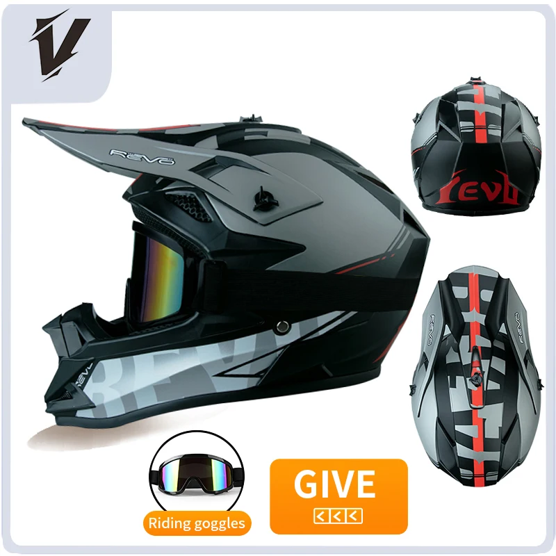 Motorhelm Kinderhelm Gratis voorruitbril Motocross Downhill AM DH Kruishelm Straatrijden Veiligheid Integraalhelm
