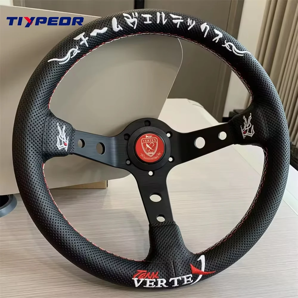 

JDM VERTEX Volante Unique Design 320mm Deep Dish Car Steering Wheel Microfiber Leather Sport Steering Wheel Game Steering Wheel