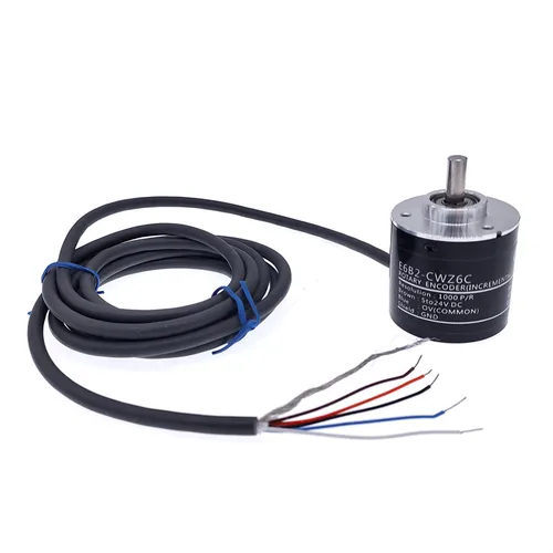 Imagen 2 del producto Codificador rotativo E6B2CWZ6C, 1500, 18000, 2000, 2048, 2500 P/R, 5-24V DC, salida NPN, interruptor rotativo con lin de 2m