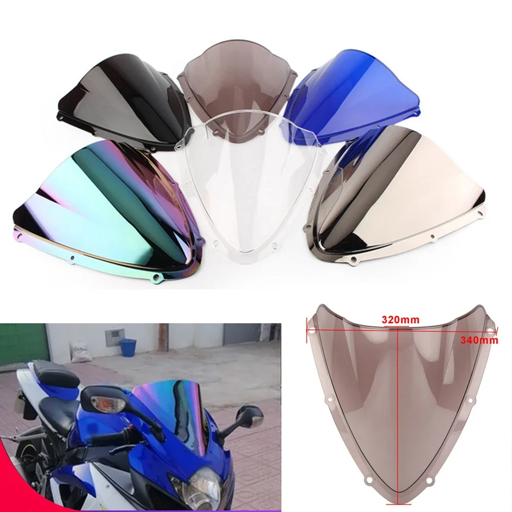 Pare-brise de moto à double bulle, pare-brise, visière, déflecteur de carénage, Suzuki GSXRfemale, GSXR750, GSPoly 600, 750, K8, 2008, 2009, 2010