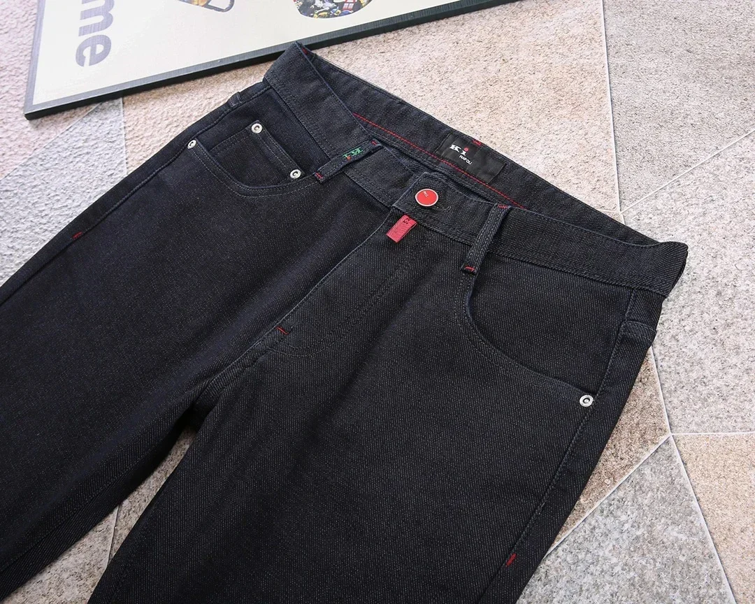 Blliyoss jeans masculino 2024 outono inverno novo confortável casual elástico de alta qualidade size29-40 calças compridas retas qualidade ferragem