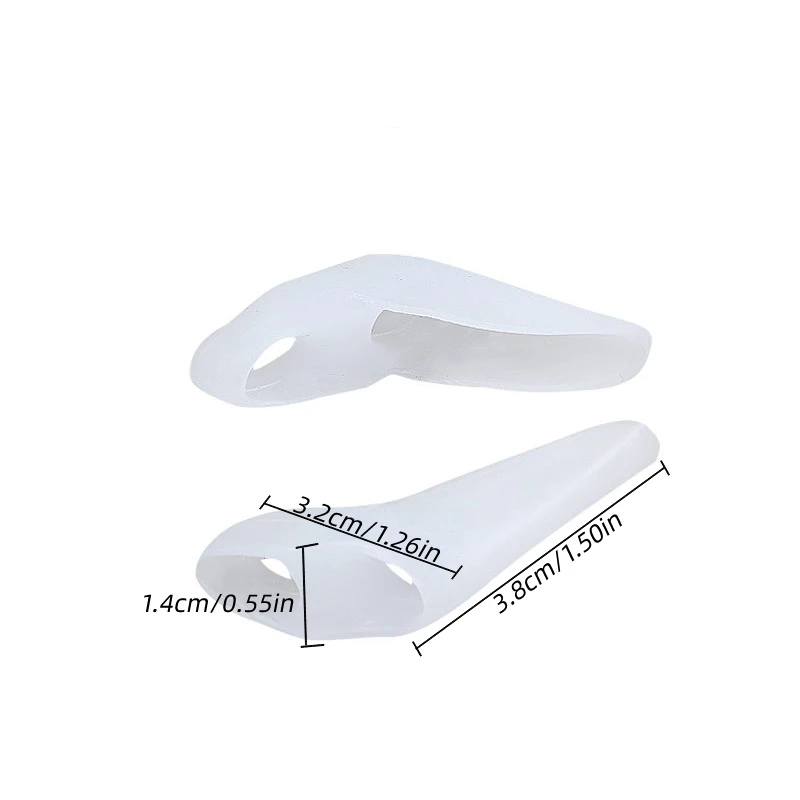 

4pieces=2pairs Gel Corrector Straightener Silicone Little Finger Foot Care Toe Separator Protector Bunion Adjuster Hallux Valgus