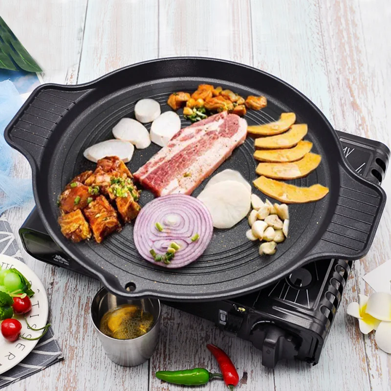 

Multifunction Induction Cooker, Roasting Pan, Fried Steak, Korean Nonstick Frying Pan, Outdoor BBQ Plate, Camping Grill Pan, Bar