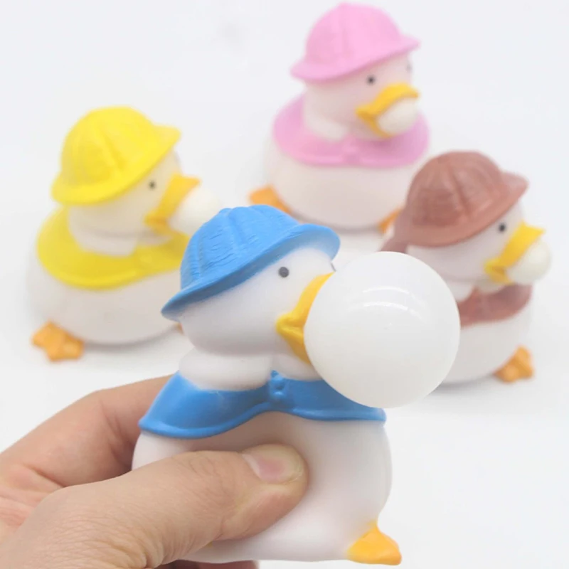 

Fuuny Duck Squeeze Toys Kids Animals Decompression Blowing Bubbles Toys Children Sensory Fidget Stress Relief Balls Gifts