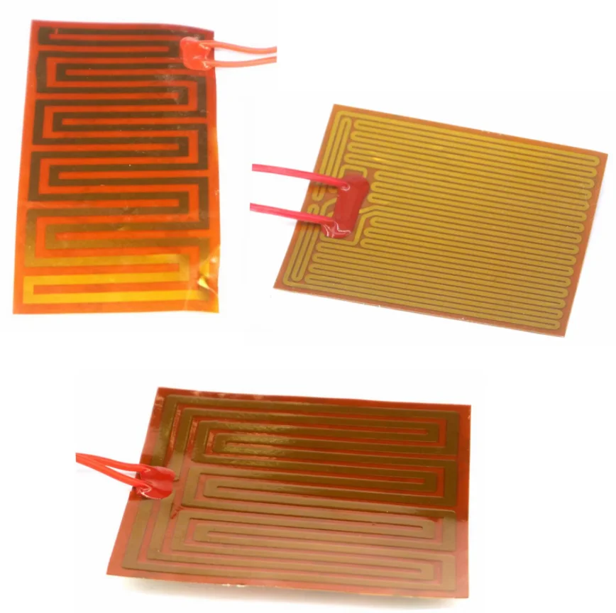 Jede Größen Nach 12V/24V DC Flexiable Eeletric Polyimid Film Heizung Heizung Element für Elektrische Drähte Öl tank 3D Drucken – Detail 1