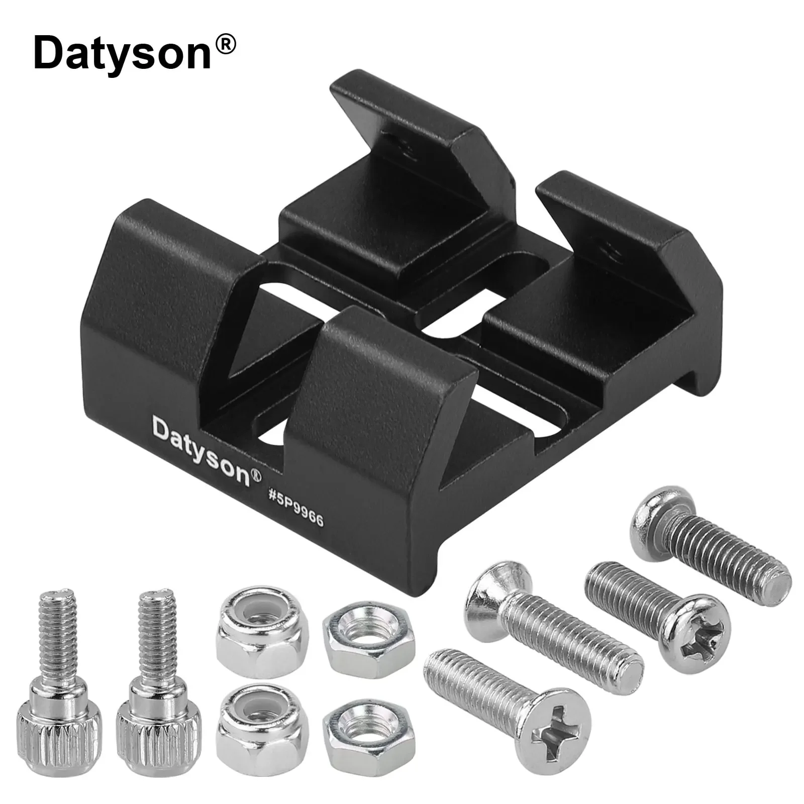 Support court en métal noir Datyson pour lunette de visée, base de montage robuste en aluminium avec vis M4