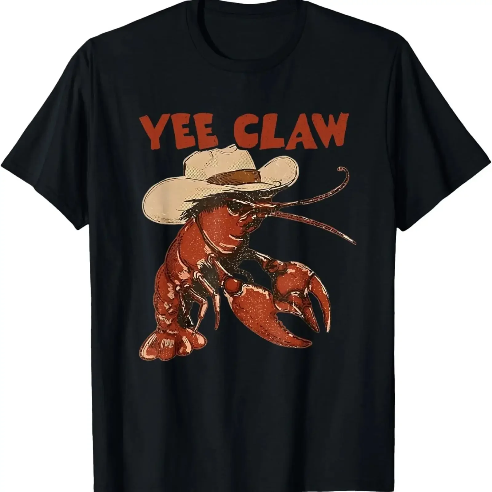 Camiseta unisex Yee Claw Funny Vintage Crawfish Boil Cajun Seafood Festival, estilo vintage, lavada, transpirable, cómoda