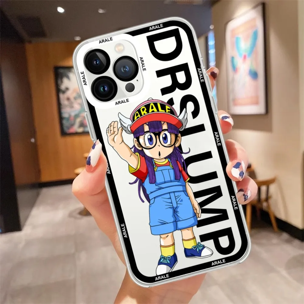 Cartoon Dr S-Slump Arale Phone Case For Samsung A 73 72 71 70 53 52 51 32 Transparent Shell