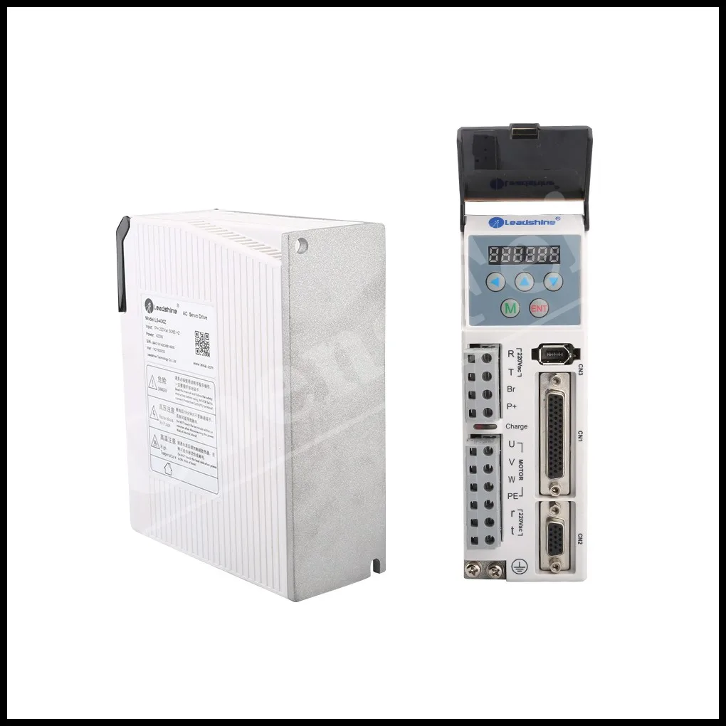 CNC Leadshine AC Servo Drive L5-400Z Controller Input Voltage 220V 50/60HZ 400W With Servo Motor ACM6004L2F-B0-L-SS 1.27N