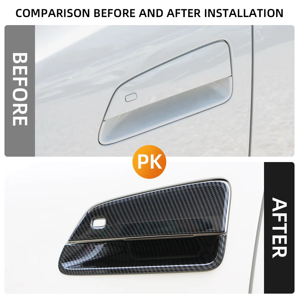 Car Exterior Door Handle Bowl Trim Cover for BYD Dolphin Mini Seagull Dolphin Surf 2024 2025 LHD Anti‑Scratch Decorative Sticker