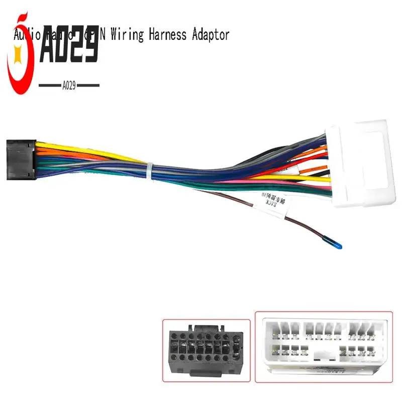 

A029-10Pcs Car Audio Radio 16 PIN Wiring Harness Adaptor For Ssangyong Spark Power Cable Plug Head Unit Harness