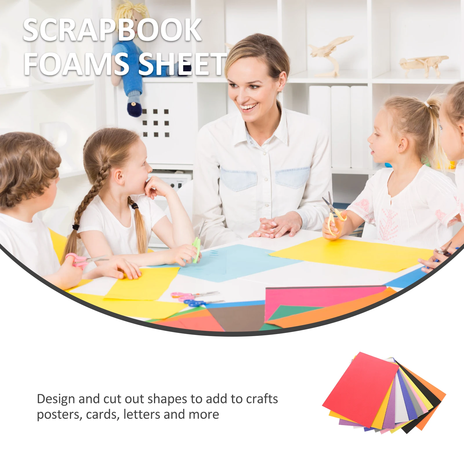 

30 Sheets Scrapbook Foams Sheet Kids Handcraft Paper DIY Craft Eva Mixed Color Perfect for School Activities Foams Sheet