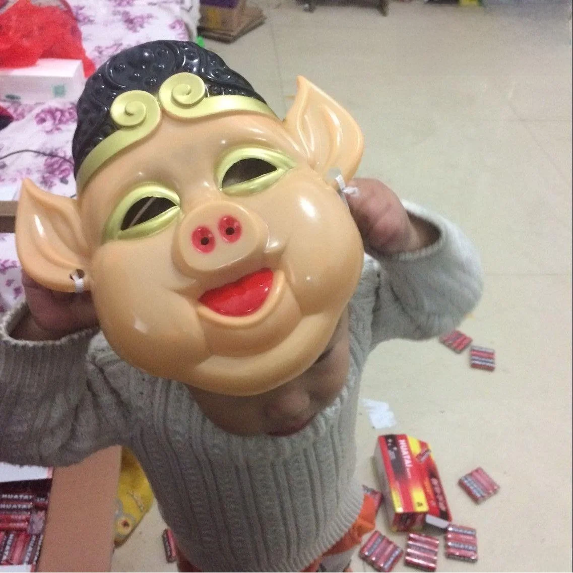 Cartoon Monkey King Mask Xī Yú Jì Pig Eight-Deer Sun Wukong Tang Sanzang Full Face Male Child Costume Prop Role Play Festival...