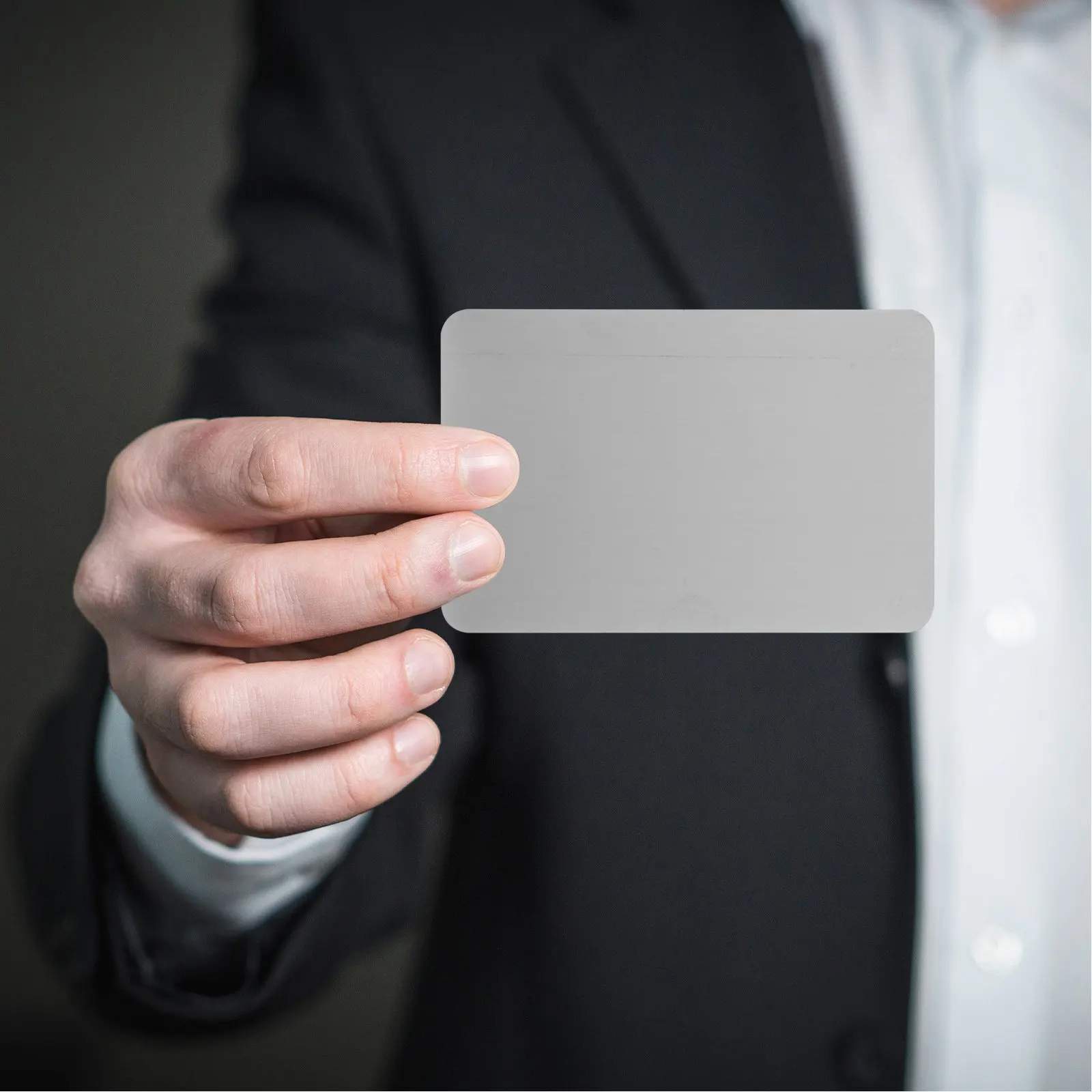 

10Pcs Stainless Steel Blank Metal Business Cards Double Sided Brushed Finish Rounded Corners Engraving Ready DIY Metal Card