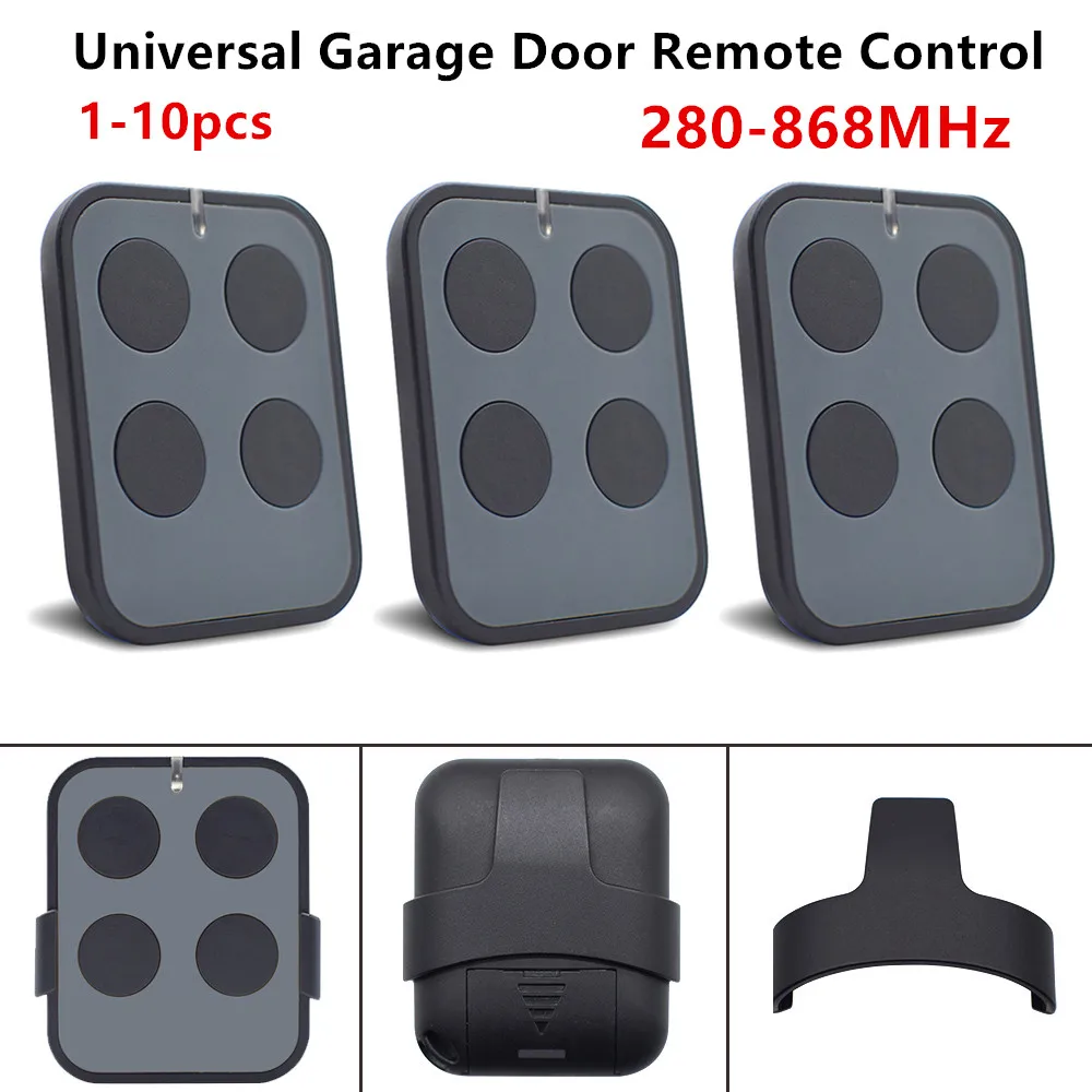 Universal Garage Door Remote Control Multifrequency 280-868MHz Fixed Rolling Code Self-copying Gate 433 Opener Duplicator Key