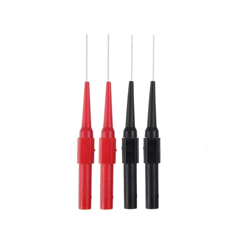 4/8/12/16/24Pcs 30V Multimeter Test Lead Extention Back Piercing Needle Tip Probes Diagnostic Tool Car Test Probe Kit
