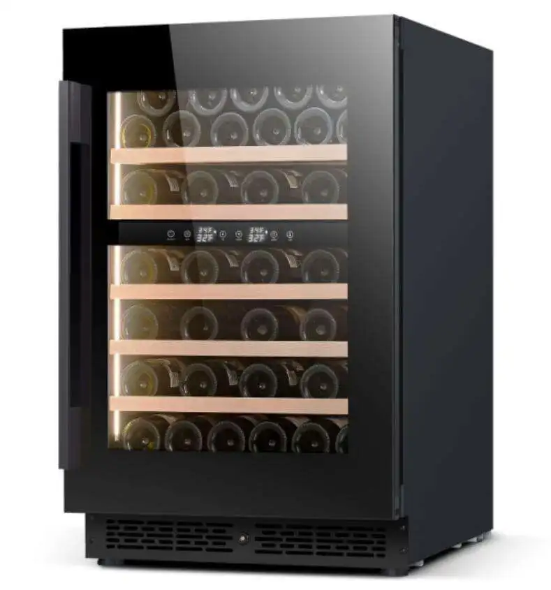 Glass Door Embedded with Built-in Independent Stainless Steel Beverage Red Wine Fruit Wine Cooler Refrigerator Under the Table