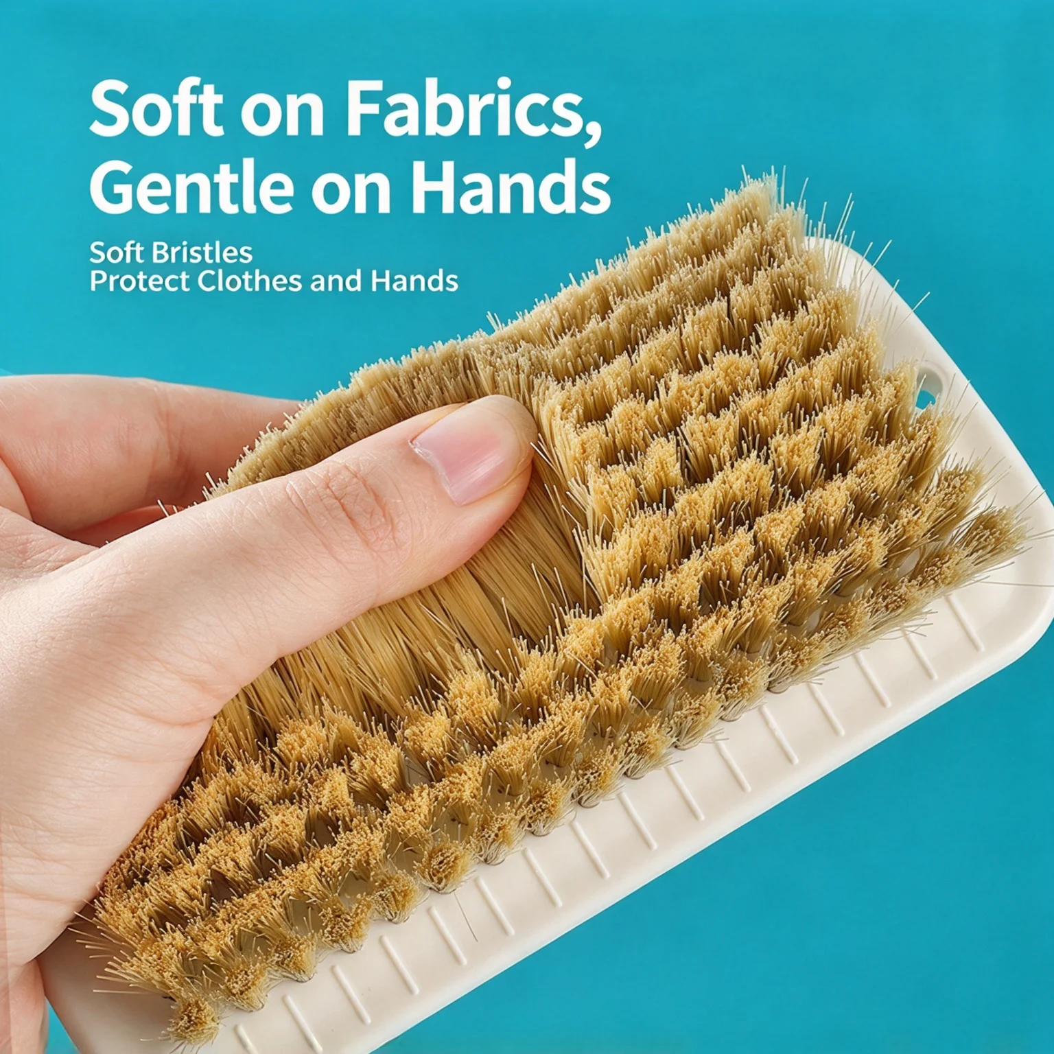 Heavy duty hard bristle cleaning brush with plastic handle, used for bathroom, kitchen, ceramic tile and other scrubbers