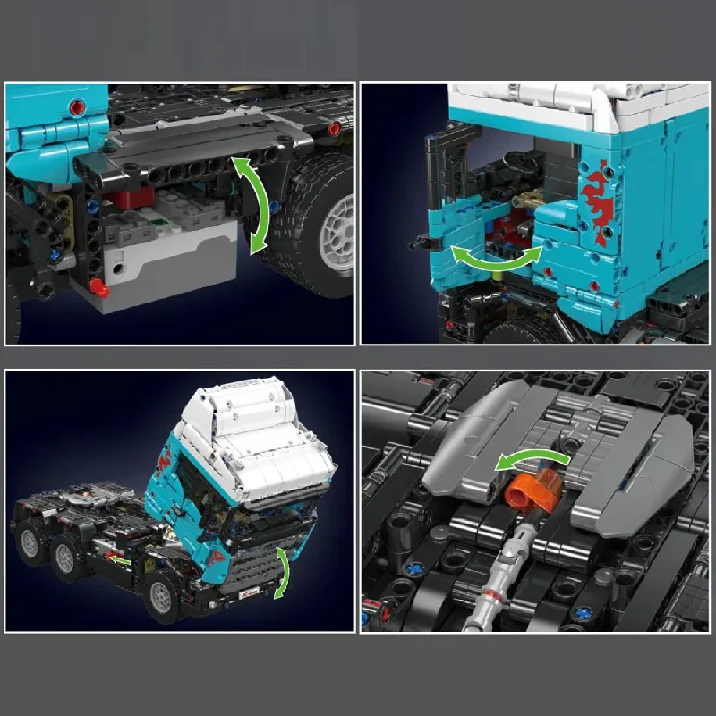 クリエイティブトラクターヘッド輸送車両ビルディングブロックセット大型トラックローリー組立レンガモデルキット大人子供ギフト2060個