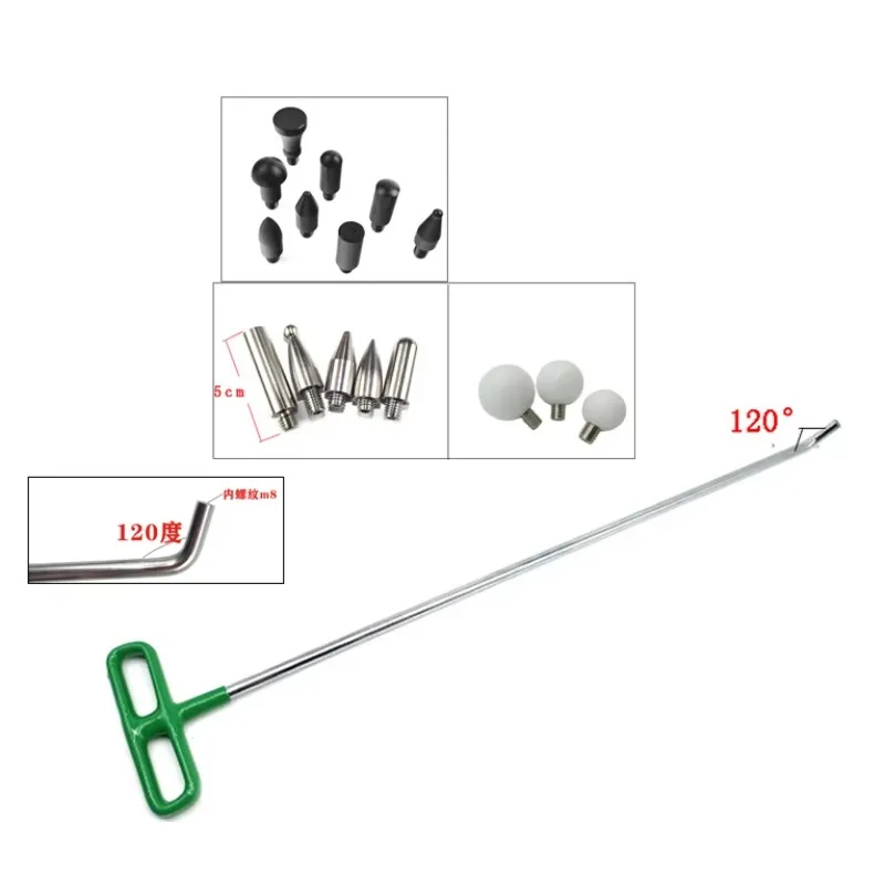 

Tools Remove Dents Hooks Push Rod Repair Kit Dents Removal Auto Tool Set Car Door Hail Removal