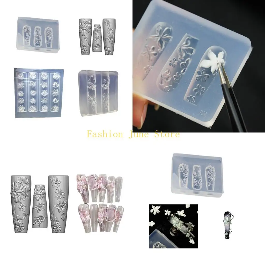 

N5KA Art Silicone Stamp Molds for Party and Salon Manicure Jewelry Making Mould Embossed Stencils for Women