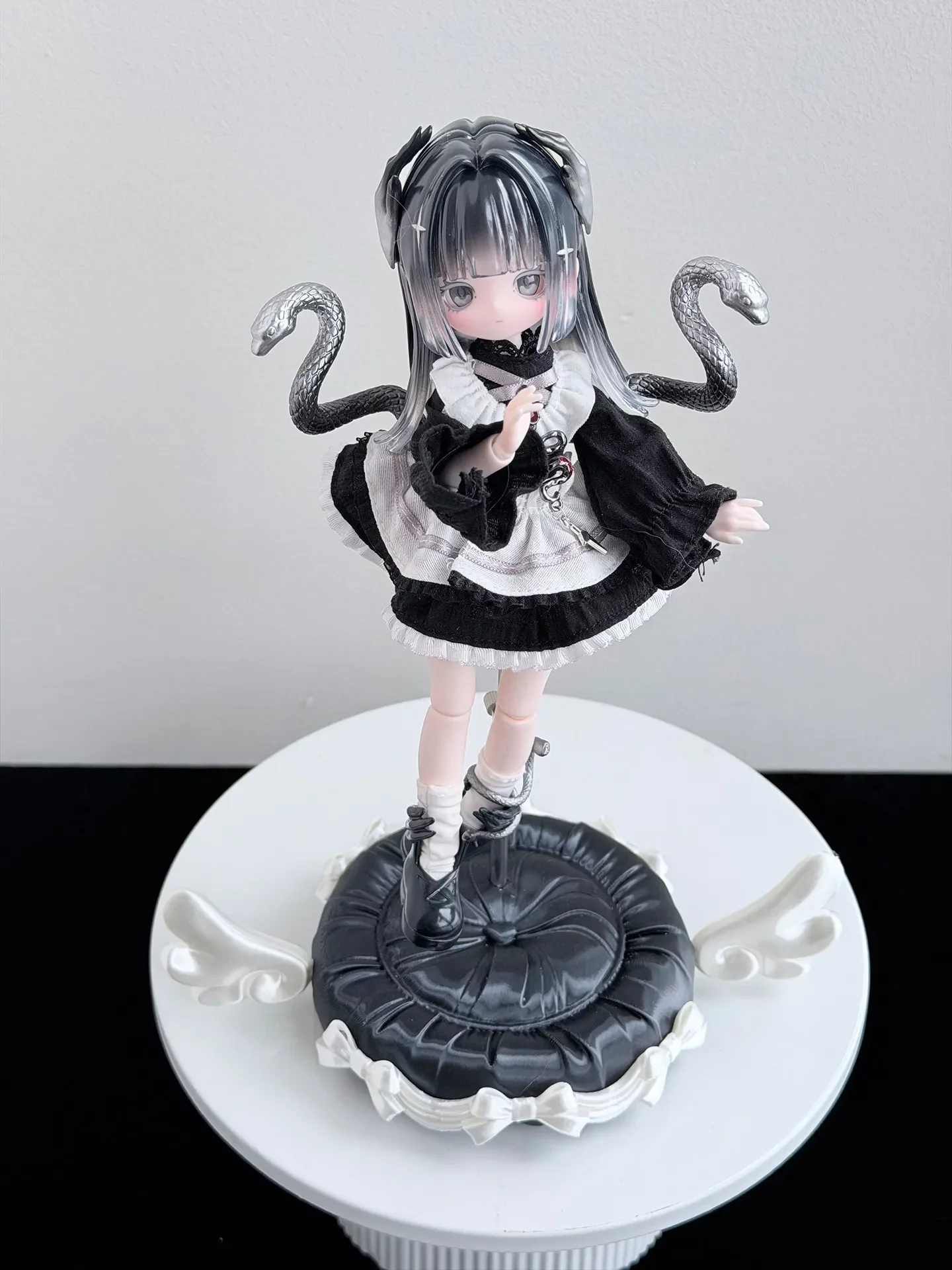 Mini Azone 1/12 1/8 Maßstab Puppenständer mit fließender Seidentextur, Engel-Plattform, BJD-Ständer für Mqz GSC 0b22 24 Actionfiguren – Detail 5