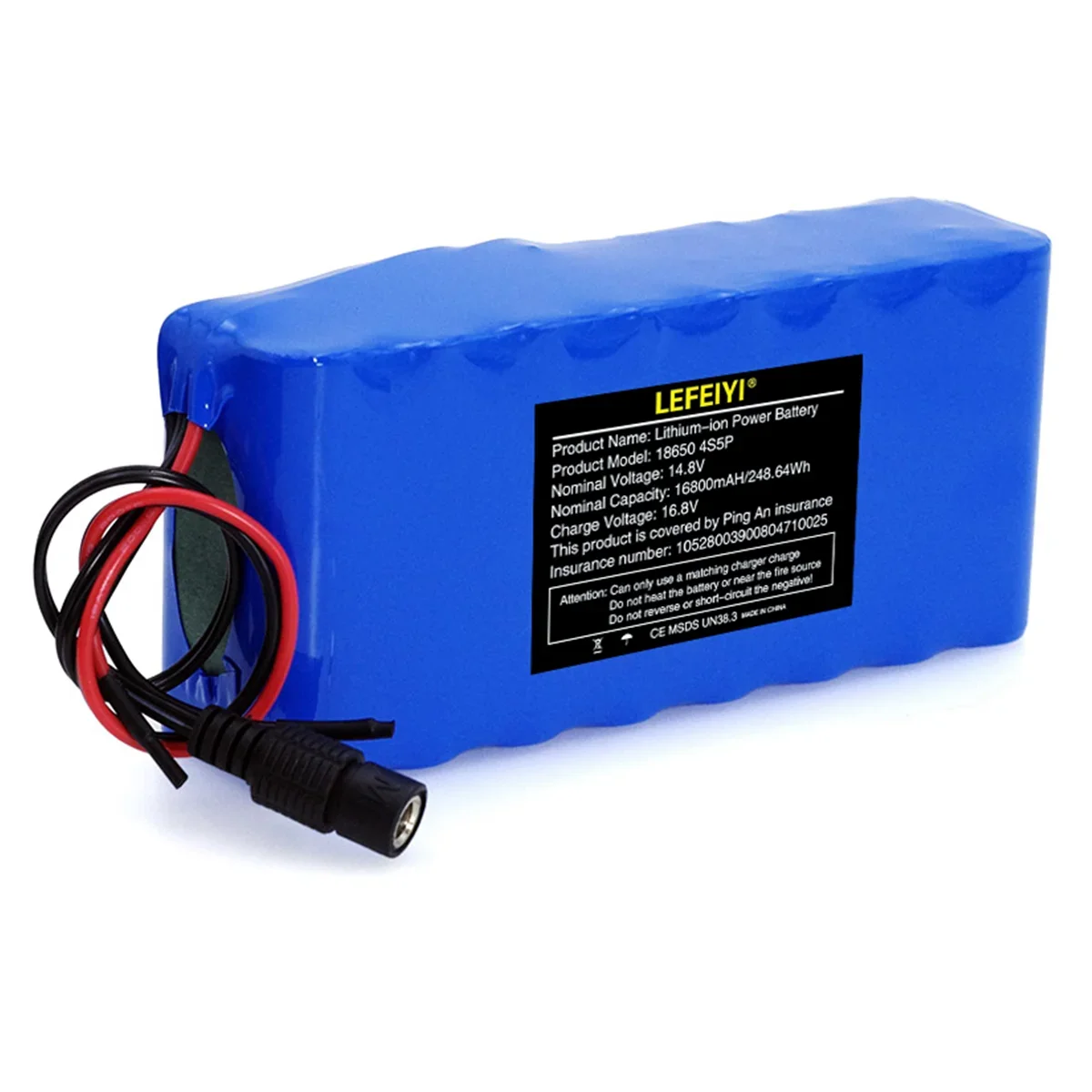 

14.8V/16.8V 16.8Ah 4S5P Large Capacity 16800mAh 18650 Lithium Rechargeable Battery Pack with BMS Light LED Lamp POWER