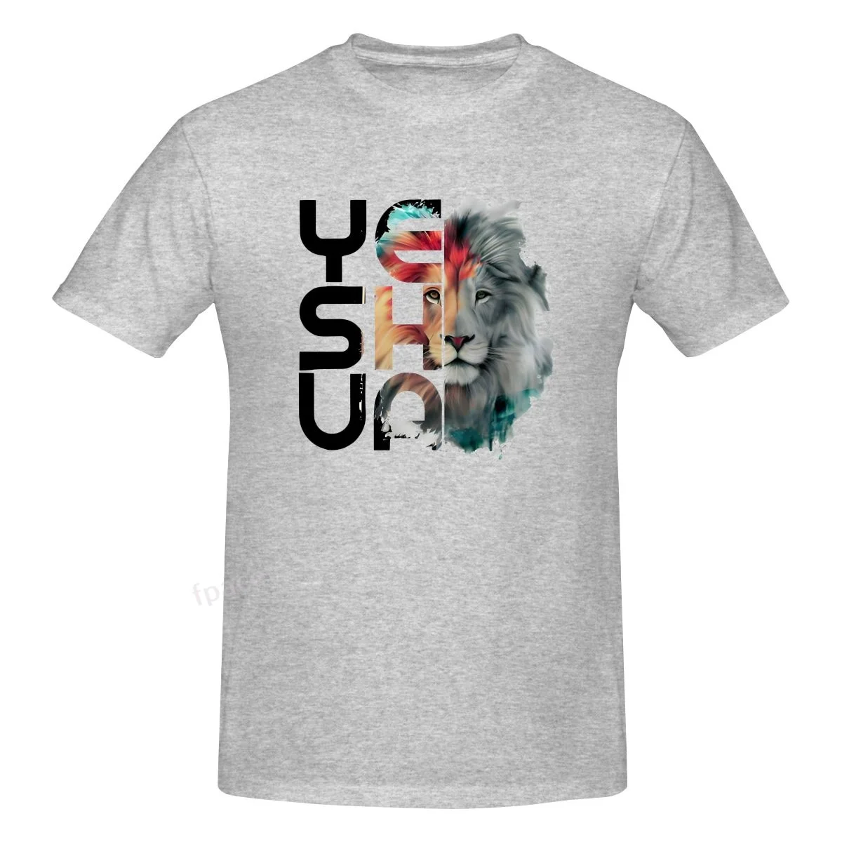

YESHUA LION Casual Cotton Summer Men Clothing Tops Men's Basic Short Sleeve T-Shirt
