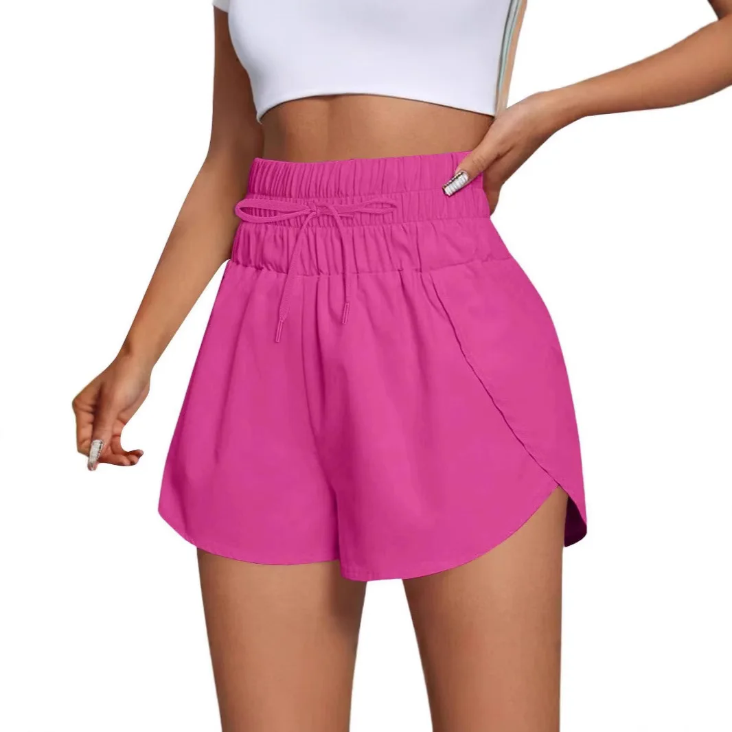 New Summer Women's Shorts High Waist Casual Solid Color Elastic Waist Basic Versatile Fashion Hot Pants