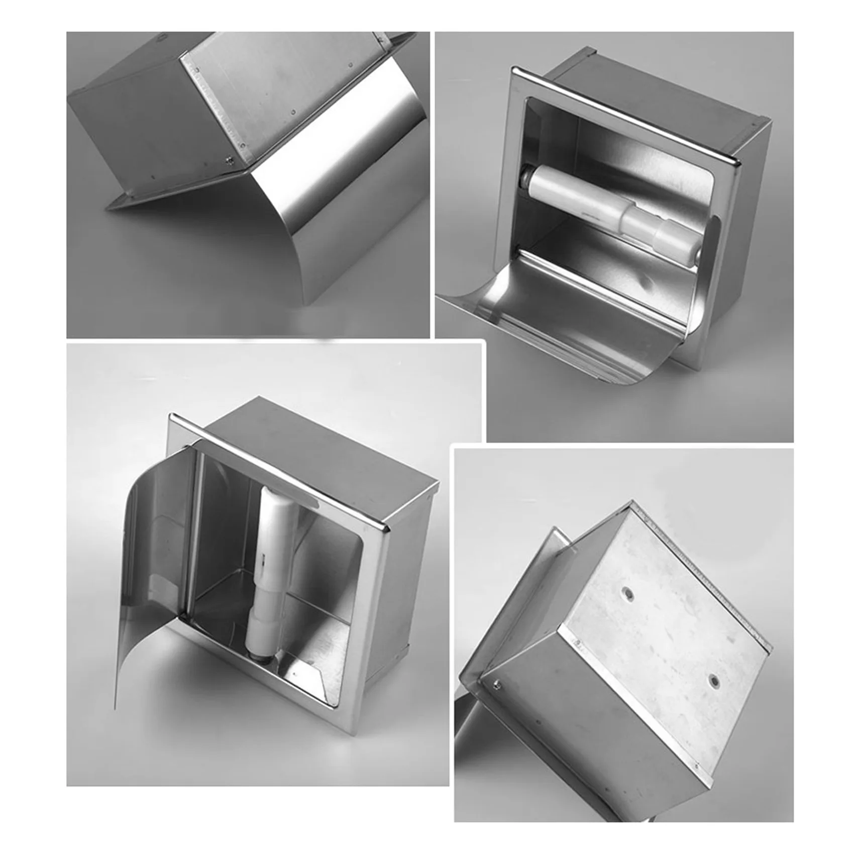 

ABSE-2X Встраиваемый держатель для туалетной бумаги из нержавеющей стали Настенный держатель для туалетной бумаги, держатель для туалетной бумаги в современном стиле