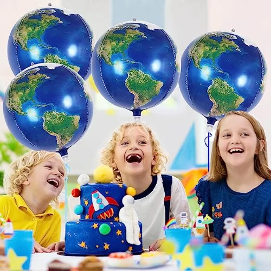 22인치 지구본 풍선 대형 세계지도 호일 풍선 6개 행성 원형 구체 풍선 지구의 날 여행 모험용