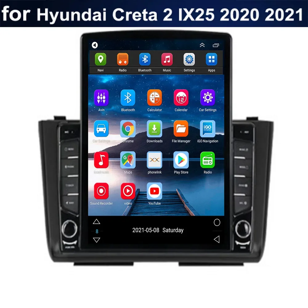 Tesla tipo android14 rádio do carro para hyundai creta 2 ix25 2020-2050 navegação gps multimídia player de vídeo estéreo carplay + auto dsp