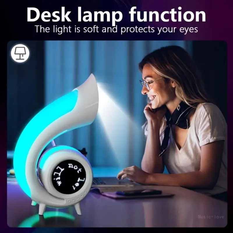 Loa không dây đa chức năng có đèn LED chiếu sáng tâm trạng 6 trong 1 Đèn khí quyển