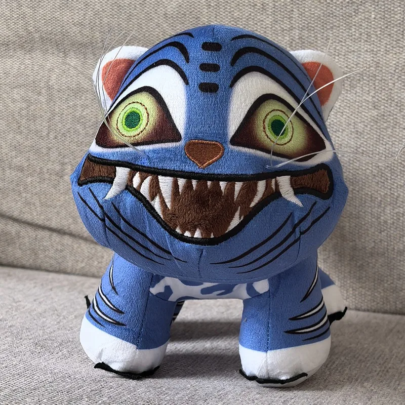 Treasuringu novo kpop demônio brinquedos de pelúcia jogo caçadores tigre brinquedo de pelúcia boneca tigre azul animais plushie presentes de aniversário