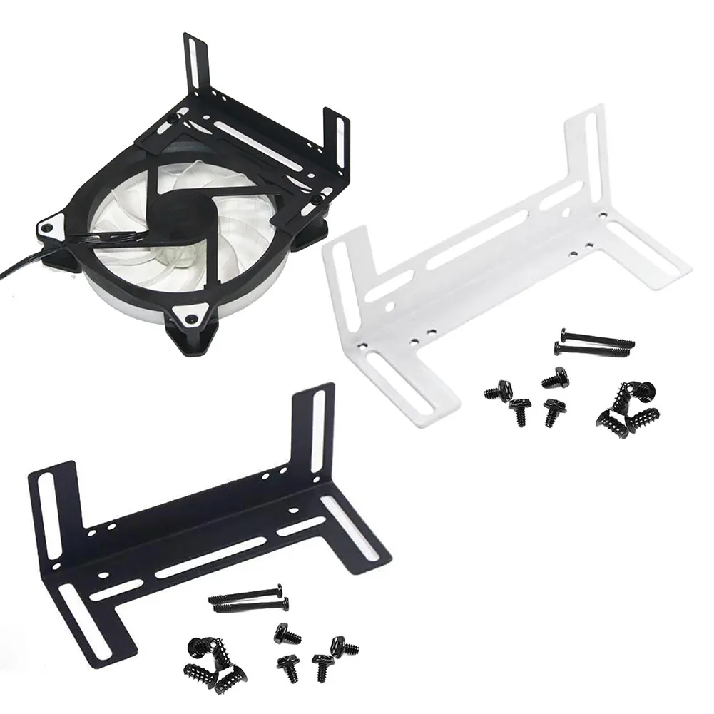 Cooling System Setup Cooling Fan Accessory Metal Fan Mount White Enhances Airflow Efficiency For Memory Case Fan