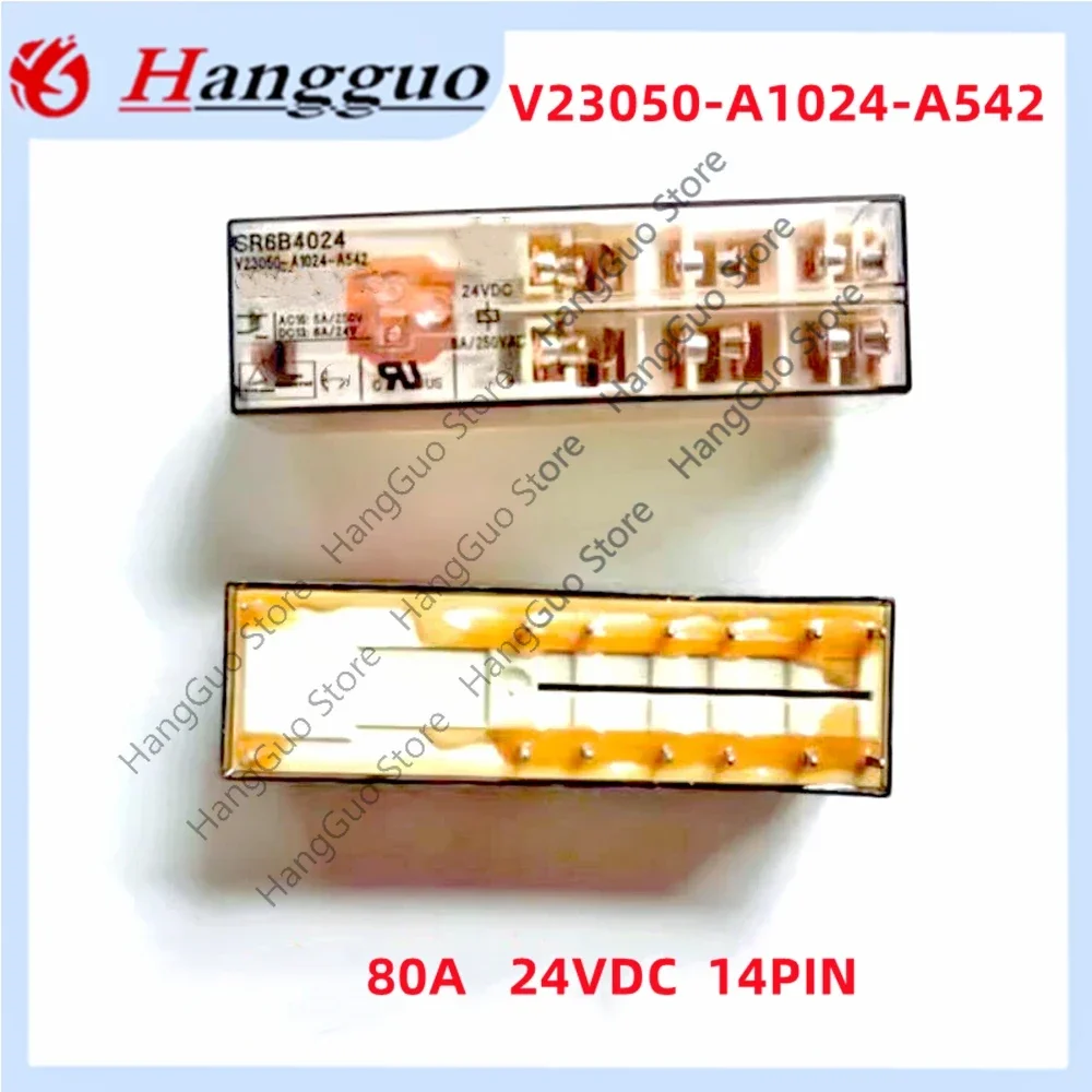 Original electromagnetic Relay SR6B4024 V23050-A1024-A542 24VDC 14-pin 8A For Tyco elevator safety relay