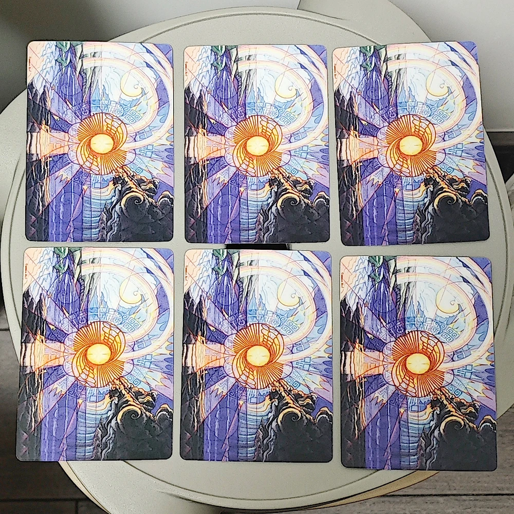 بطاقات الهندسة المقدسة للمسار البصري 64 قطعة بطاقات أوراكل دمج الرياضيات والعلوم والروحانية 10.4*7.3 سنتيمتر #3