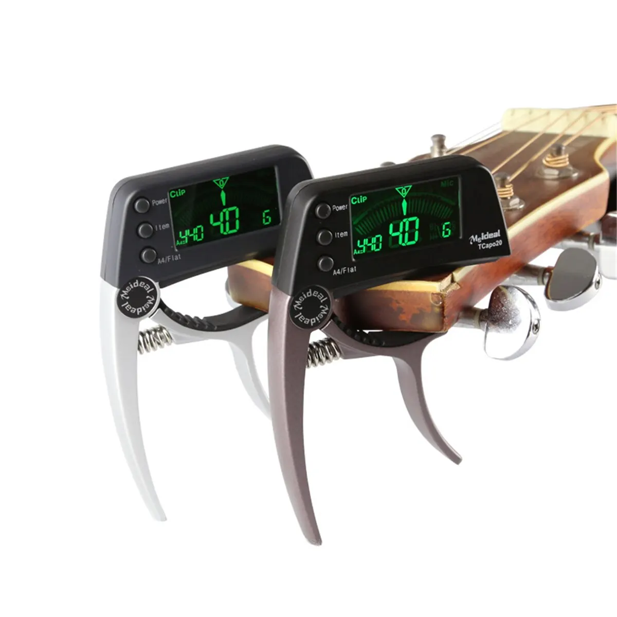 Professional Guitar Tuner - Capo 2 In 1 Equipment Combination LED Display for Acoustic Electric Guitars, Bass, Ukelele