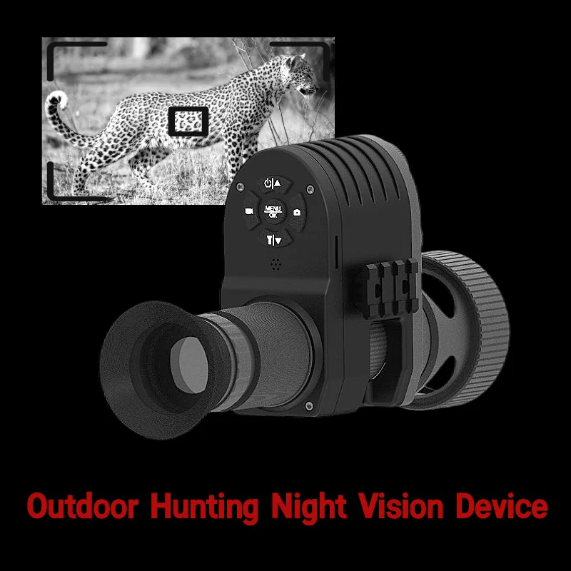 Gafas de visión nocturna para caza, accesorio de alcance térmico para Rifle, cámara Digital Monocular para mira de punto rojo, láser IR, 850nm