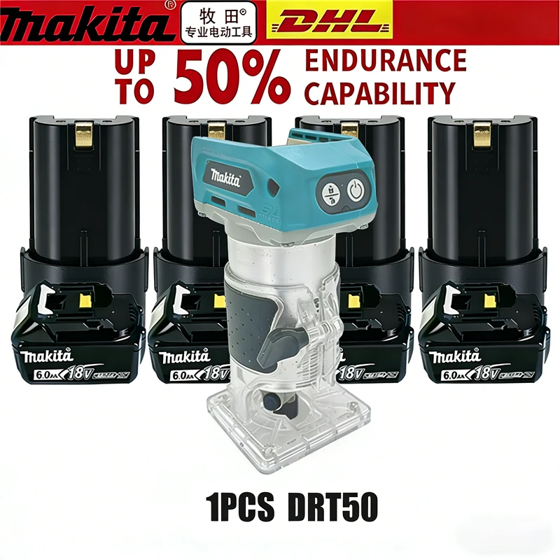 

Battery Makita DRT50 Cordless Trimmer Rechargeable Trimming Machine Brushless Slotting Tool Milling Woodwork Engraving Machin