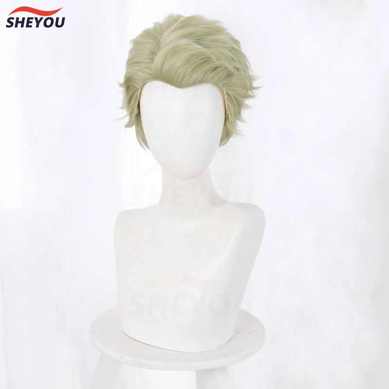 Kento Nanami Cosplay Wigs Anime Nanami Short Yellow Green Heat Resistant Synthetic Hair Halloween Anime Party Wig + Wig Cap