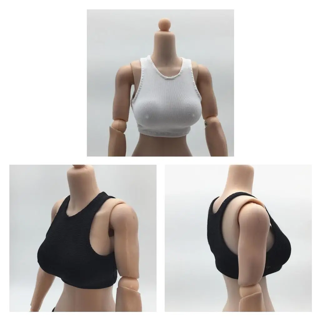 1/6 schaal zwart vrouwelijk gilet voor 12'' actiefiguur