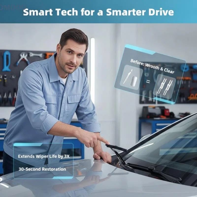 【CR】Portable Car Wiper Blade Refurbisher Universal Windshield Wiper Repair Tool Restore Clear Vision for Rainy Day Driving