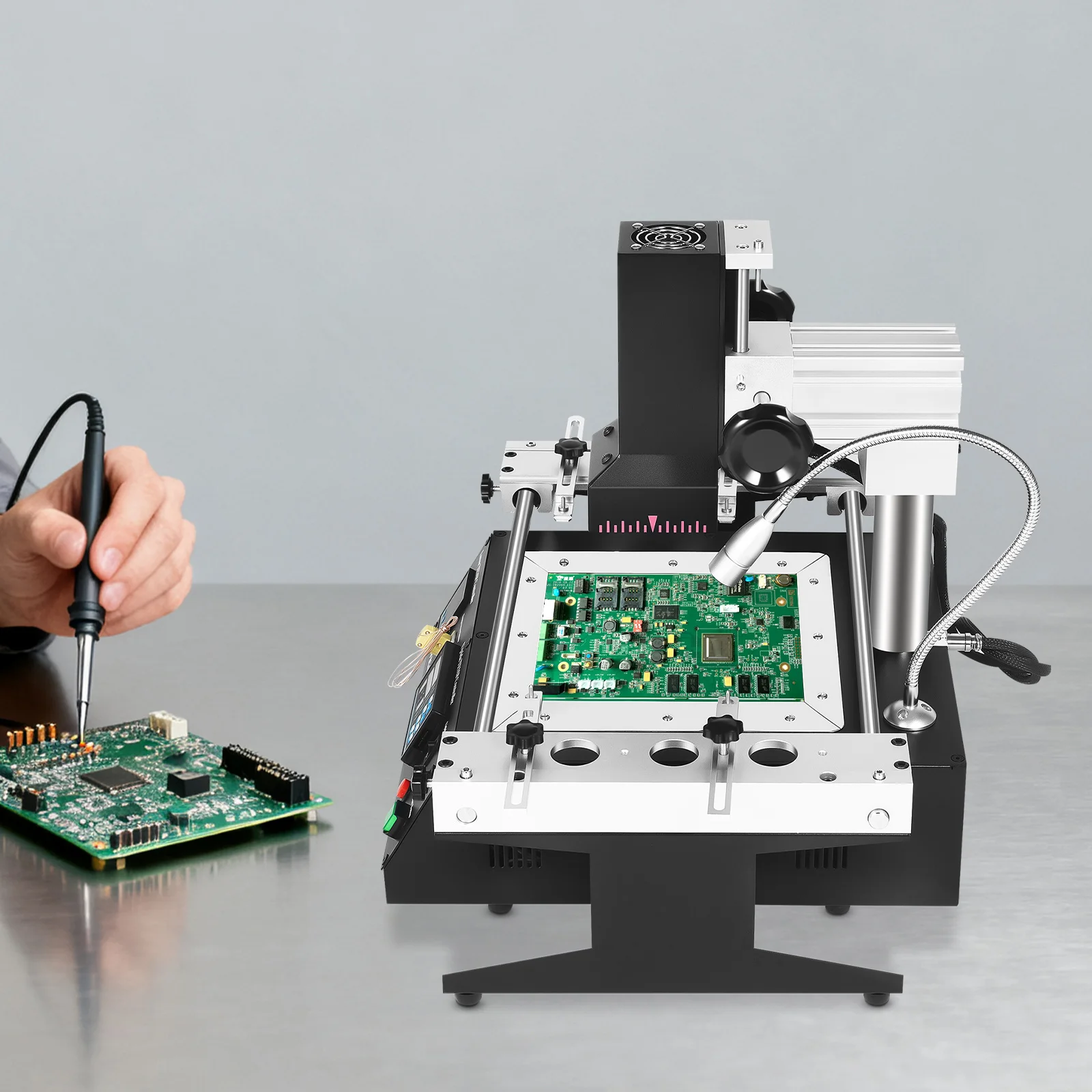 IR6500 BGA Rework Station, IR Welding Workstation Upper & Bottom Heating with USB Connect,for PCB Motherboard Repair