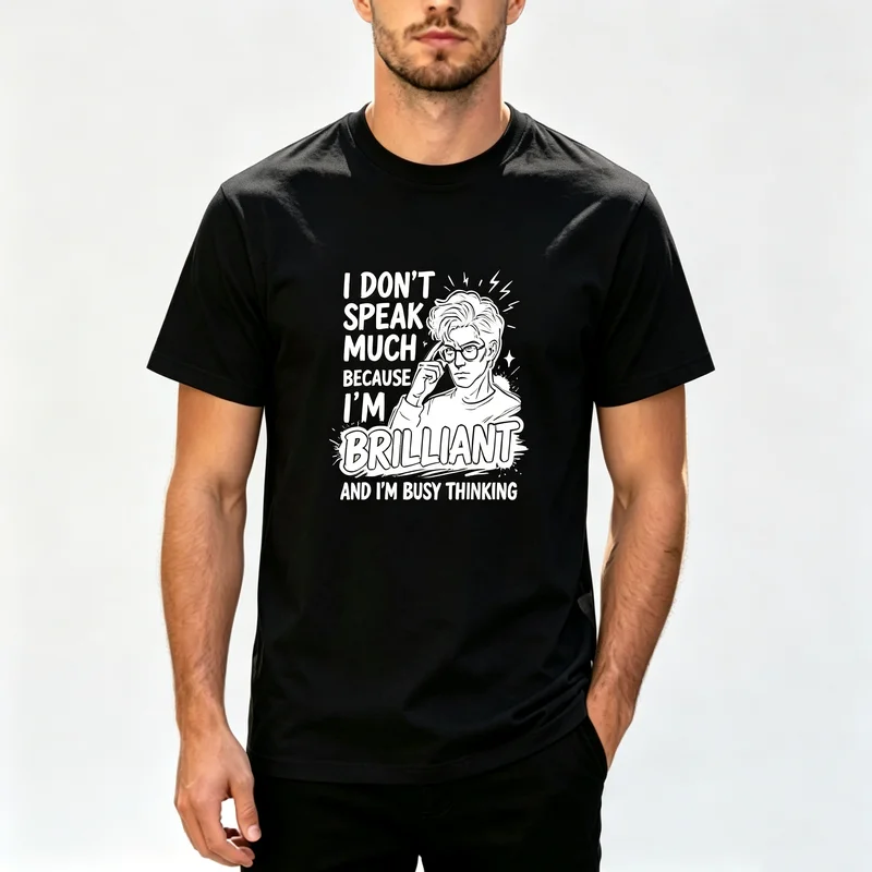 Vintage Quote T Shirts Funny Intelligent Saying Graphic Tee Unisex Cotton Shirt For Work Office School Summer Tops