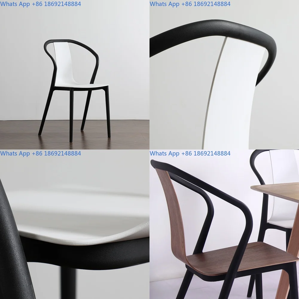 

Modern Simple Plastic Dining Chair Nordic Style Living Room Seat Comfortable Backrest Chair