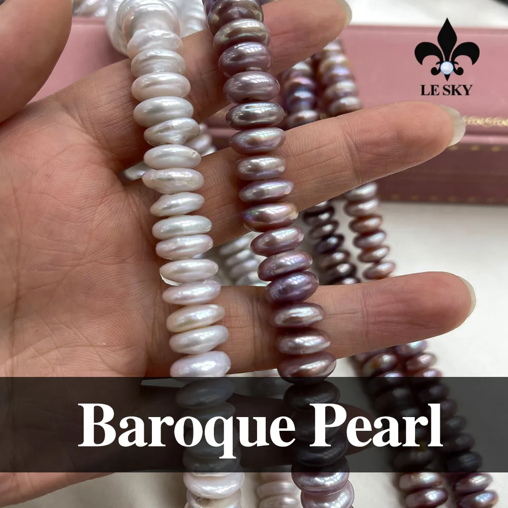 AAAAA+ Natural Freshwater Pearls Bead Button Shape Pearl Loose Spacer Beaded for Making DIY Jewelry Necklace Bracelet 13-14mm