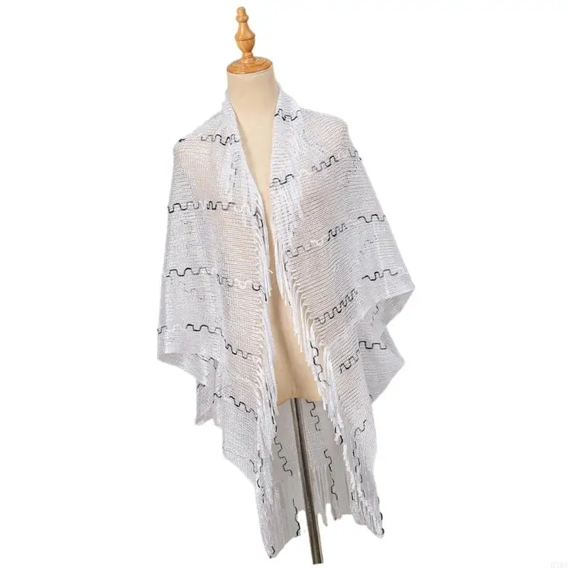 

HXBA Multifunction Shawl Wrap for Women Long Tassels Scarf for Wedding Parties Cool Weather Fashion Shoulder Accessory