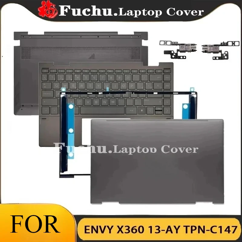 FOR HP ENVY X360 13-AY TPN-C147 Laptop LCD Back Cover Front Bezel Upper Palmrest Bottom Base Case Keyboard Hinges